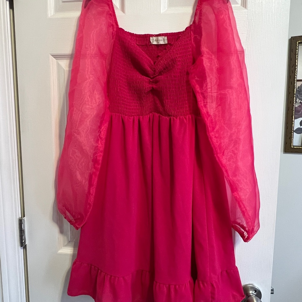 Altar'd State Vibrant Pink Textured Top